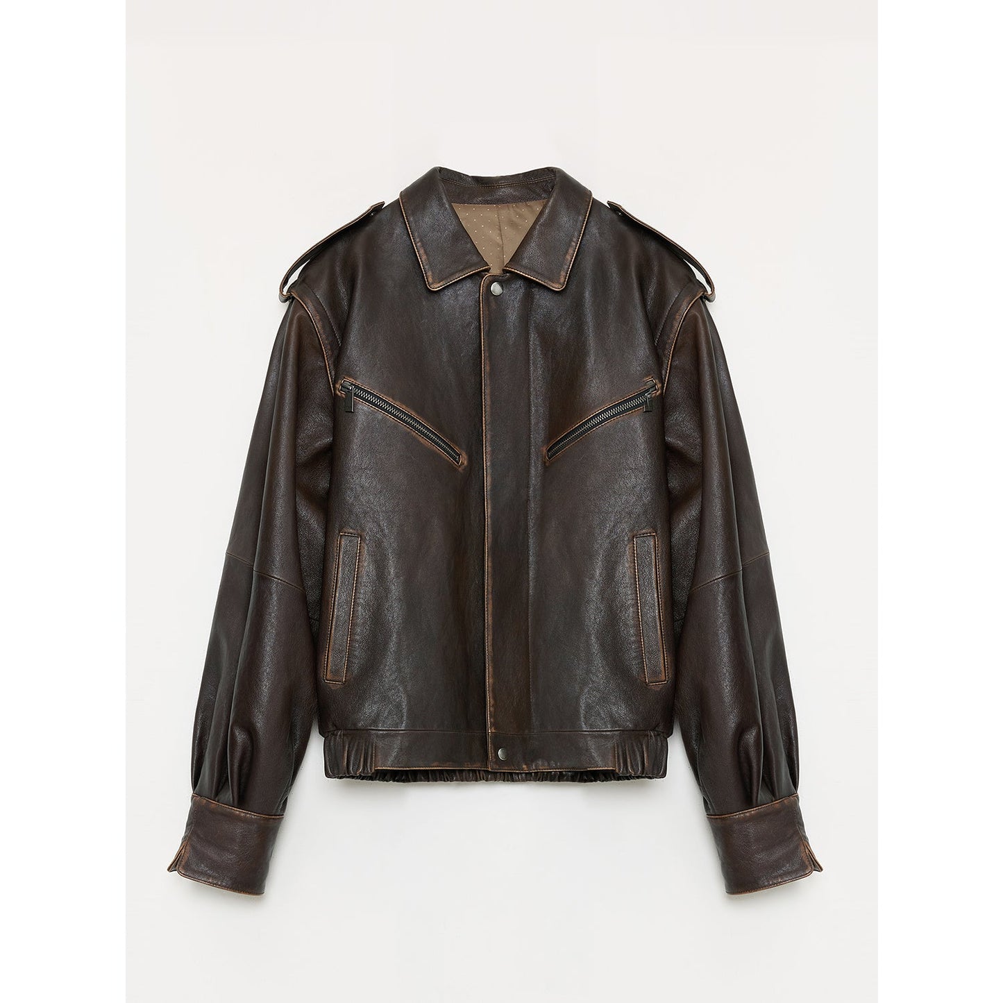 Fireladyfur Women's Two-Way Genuine Leather Jacket With Removable Sleeves"Barn Feelings"