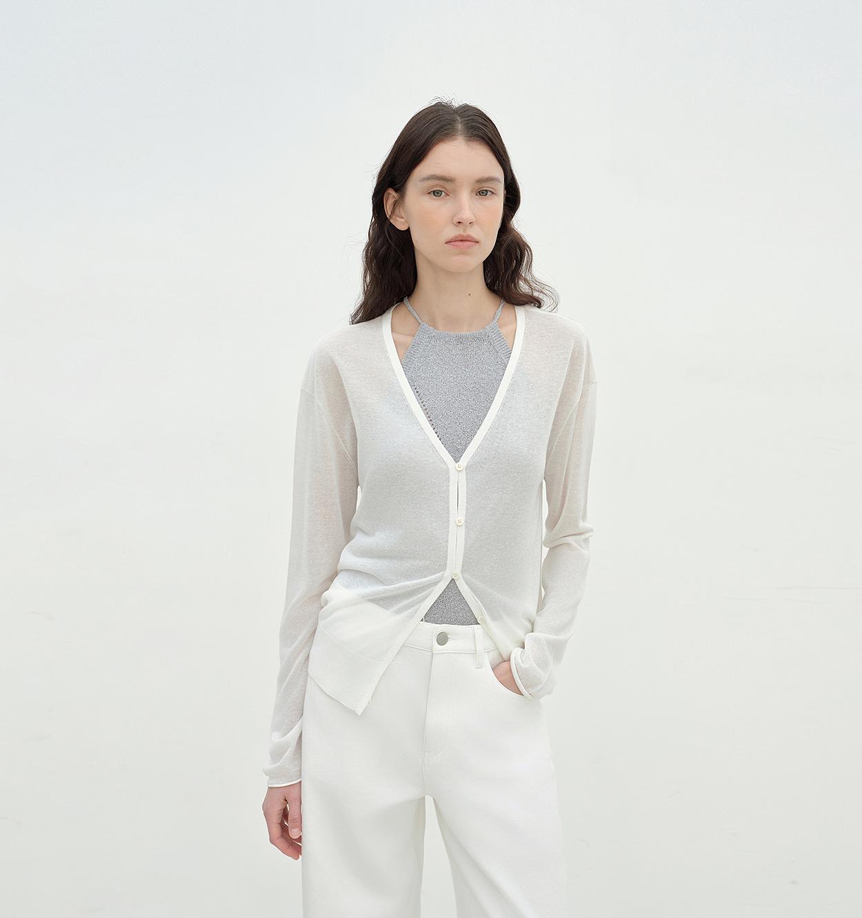 "Daylight" Sunscreen V-Neck Knitted Cardigan