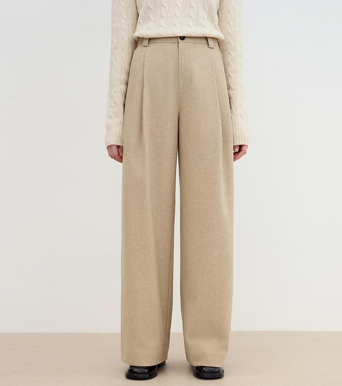 "Leisure Moments" Classic Low-Waisted Loose Casual Straight Pants Exquisite Fashion Sense Casual Pants for Women