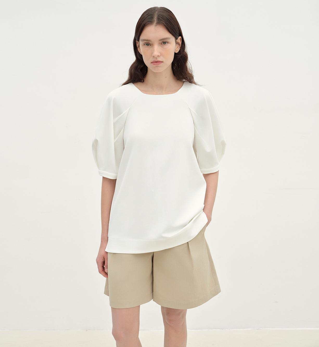 Puff Sleeve Straight Short Sleeve