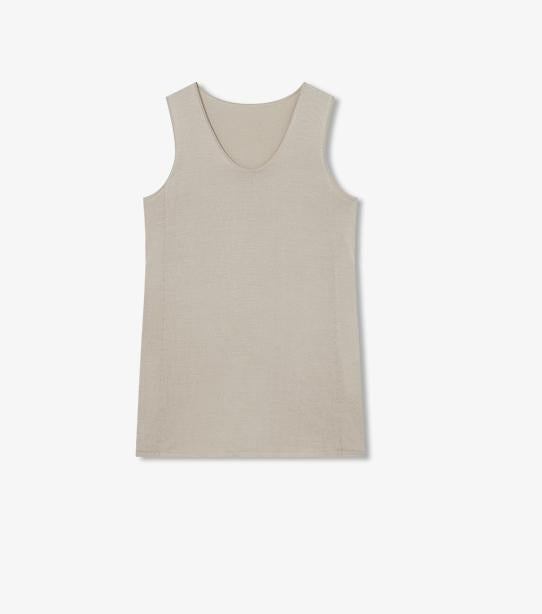 Ultra-Fine High-Quality Silk, Smooth and Elegant U-Neck Straight Knitted Vest