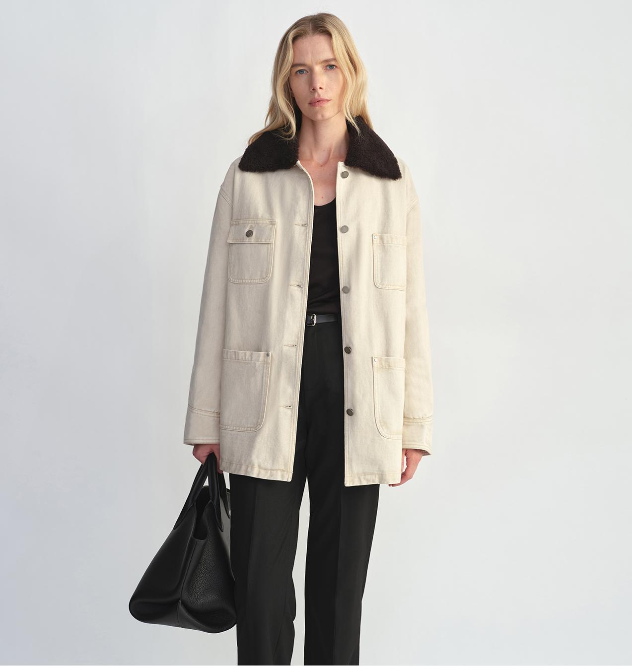 Fireladyfur Women's Goose Down Detroit Jacket With Merino Wool Collar