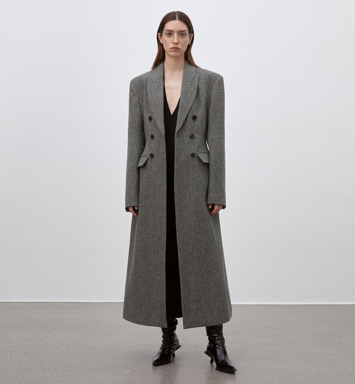 Fireladyfur Women's Fall/Winter Coat | Waist-Defined Suit Collar Style"After the Dawn"