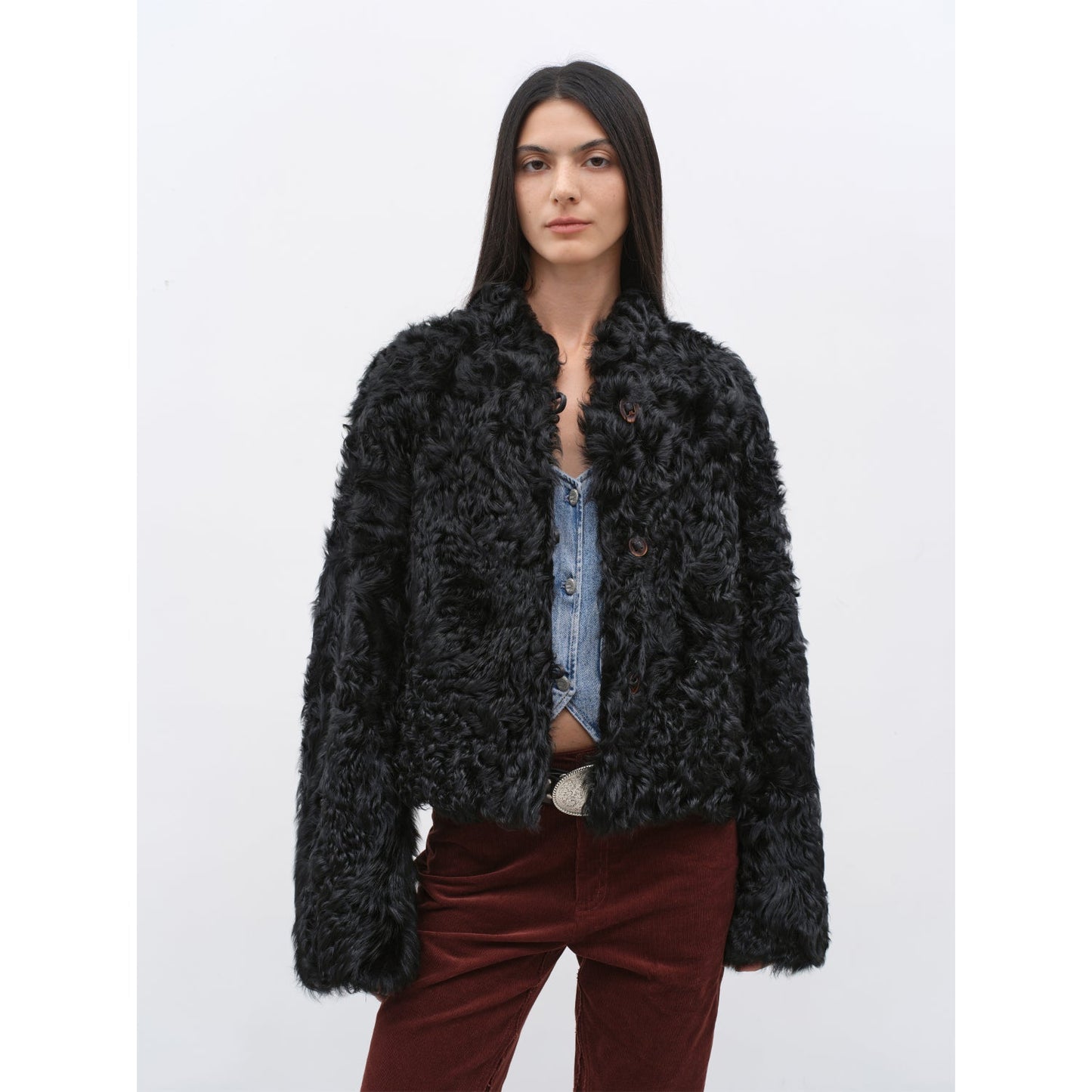 Fireladyfur Women's Imported Sheepskin Coat | New Zealand Wool“Little Bear”