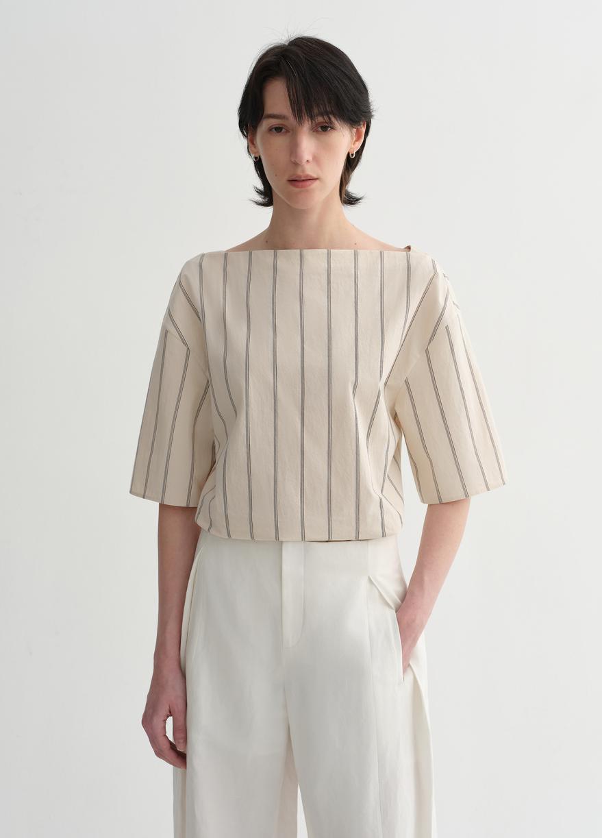 High-Quality, Long-Staple Cotton, Short-Sleeved Shirt for Women