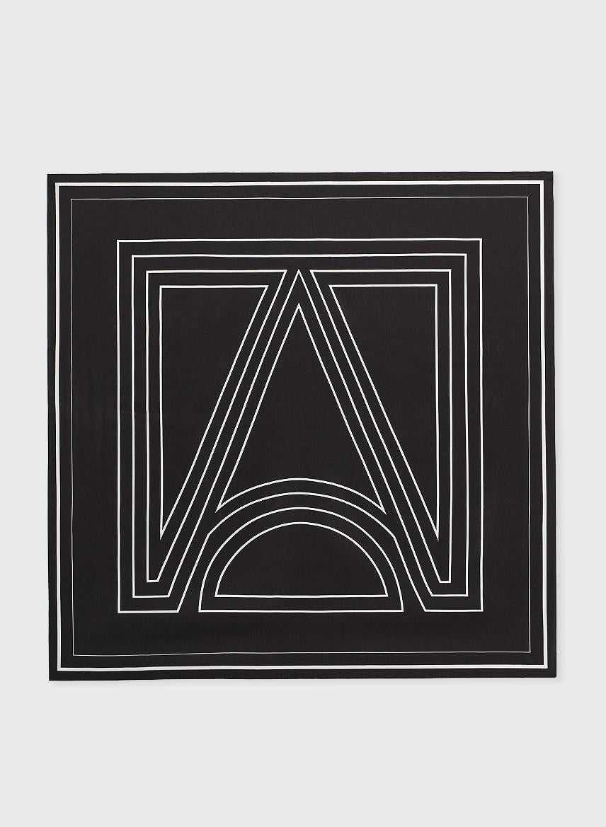 Stretch Silk Original Geometric Print Silk Scarf