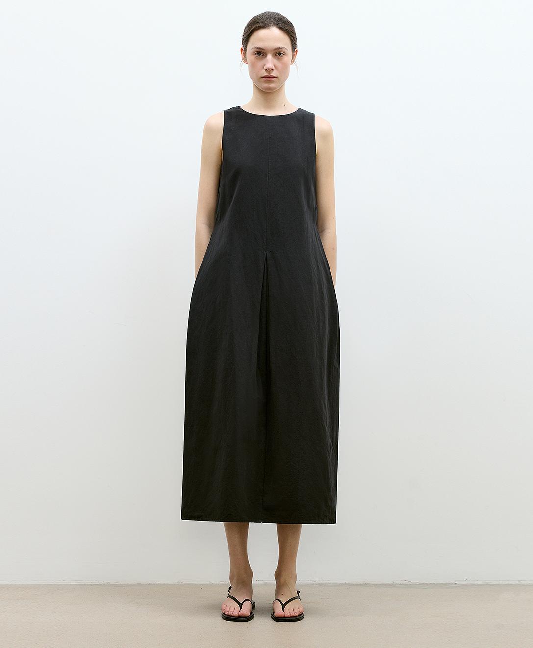 Three-Dimensional Hourglass Sleeveless Round Neck Loose Slim Dress for Women