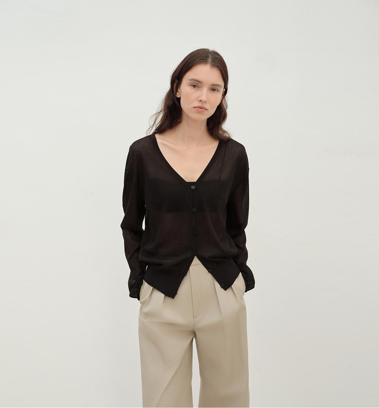 "Daylight" Sunscreen V-Neck Knitted Cardigan