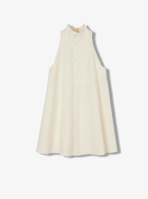 Luxury Mulberry Silk Wrinkle-Resistant Small High Collar A-Line Sleeveless Vest