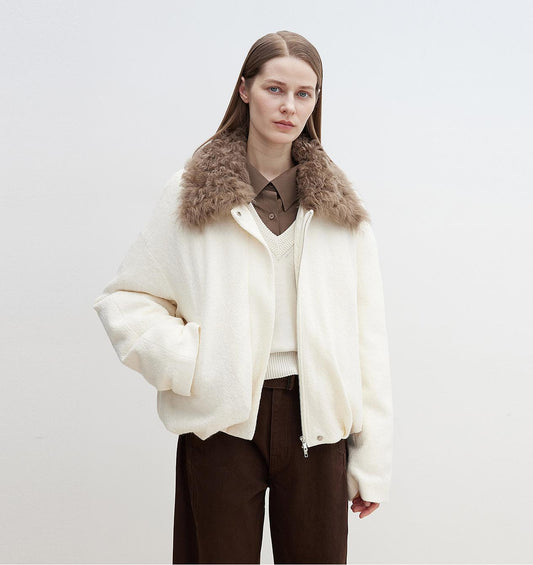 Fireladyfur Women's Parka With Tuscan Fur Collar & Removable Lining"Johnny"