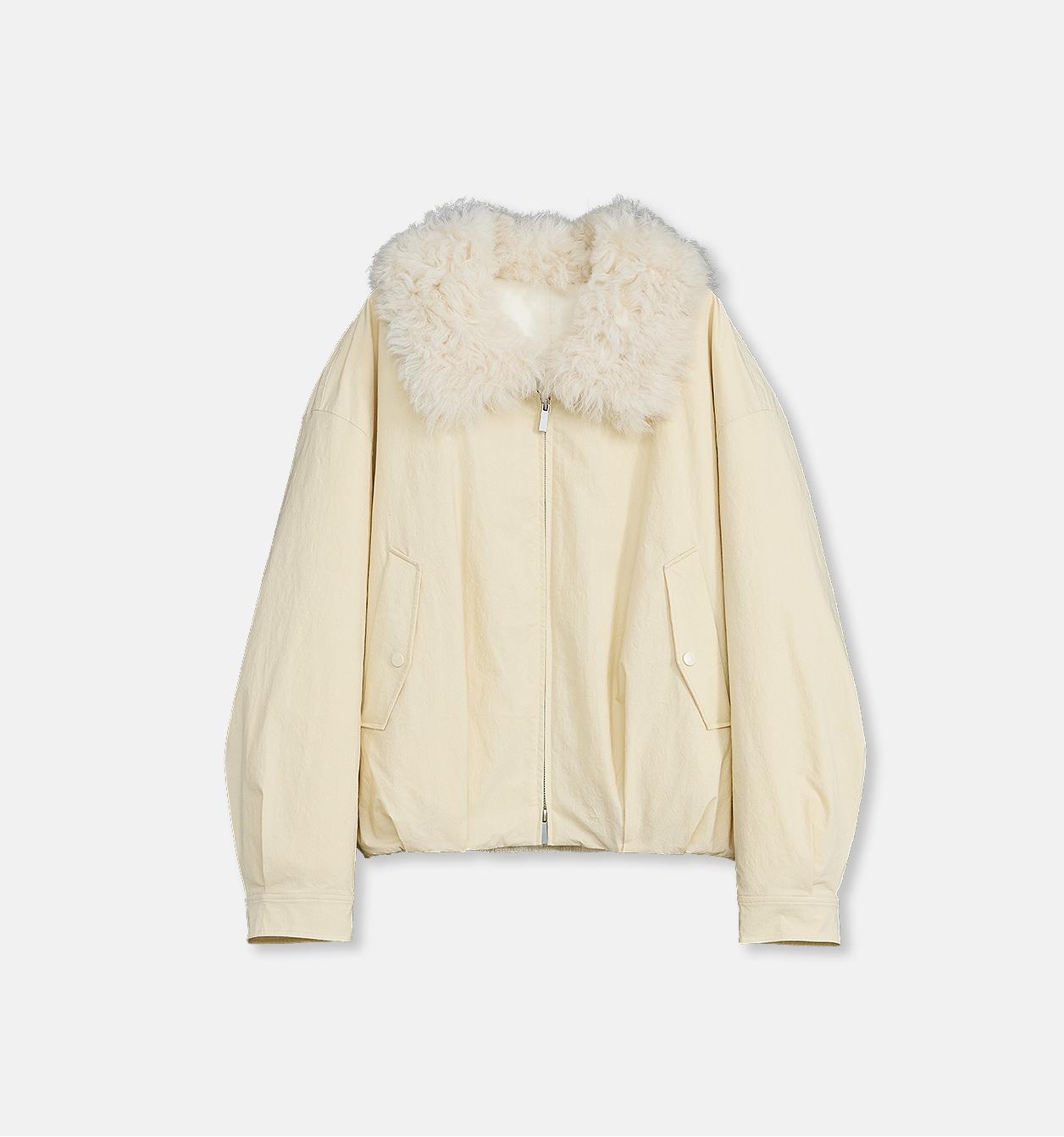 Fireladyfur Short Parka With Detachable Tuscan Fur Collar"Mariette"