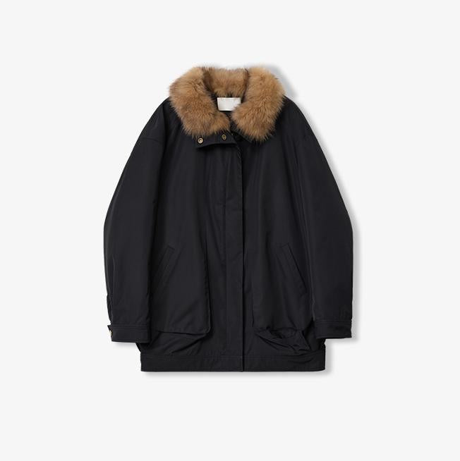 Firelady Fur Women's Parka | Detachable Fox Fur Collar | 90% White Goose Down Fill