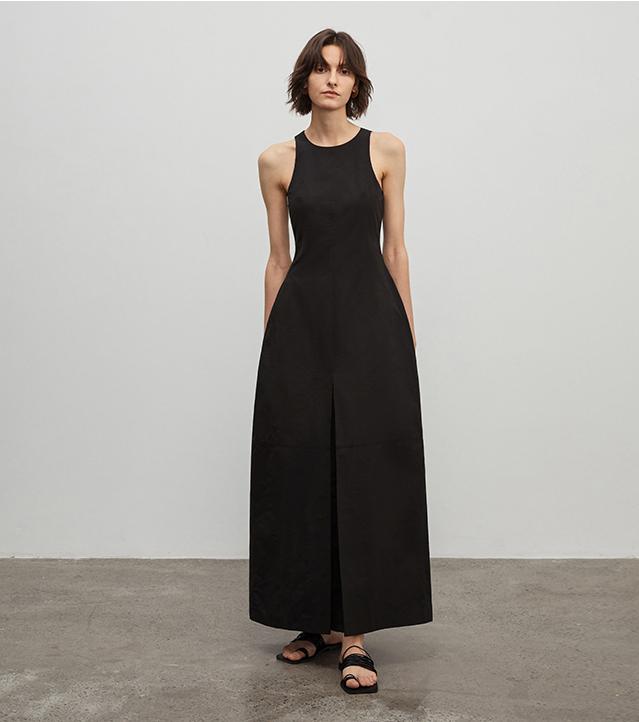 "Plain Poetry" Functional Style Sleeveless Dress Female French Style New Temperament Slim Hepburn Little Black Dress Lon