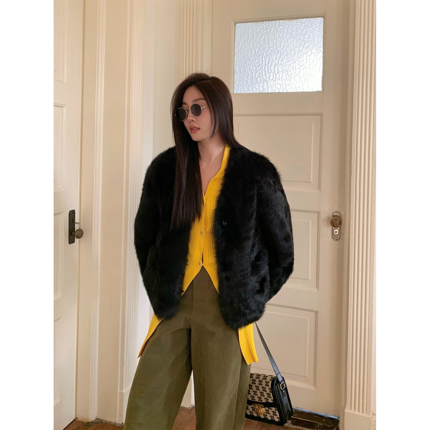 Fireladyfur Women's Pink Tuscan Sheepskin Coat“Babylon Phantom Nights”