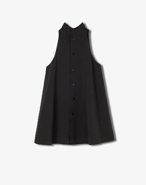 Luxury Mulberry Silk Wrinkle-Resistant Small High Collar A-Line Sleeveless Vest