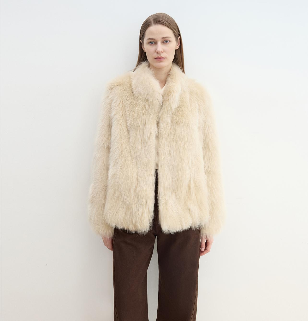 "Long Nocturne" Imported Fox Fur Retro Short Coat for Women