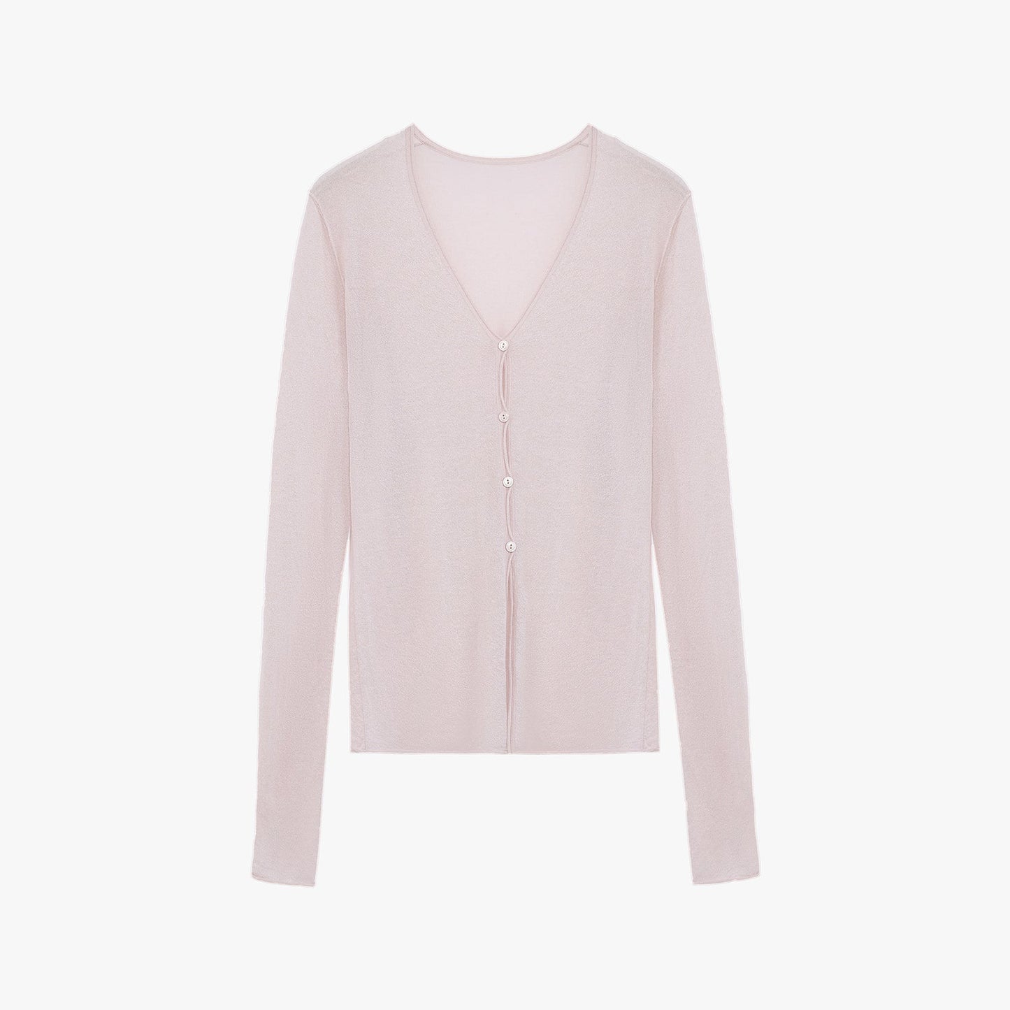 "Long Island Vacation" Wool Blend V-Neck Straight Shoulder Knitted Cardigan Spring