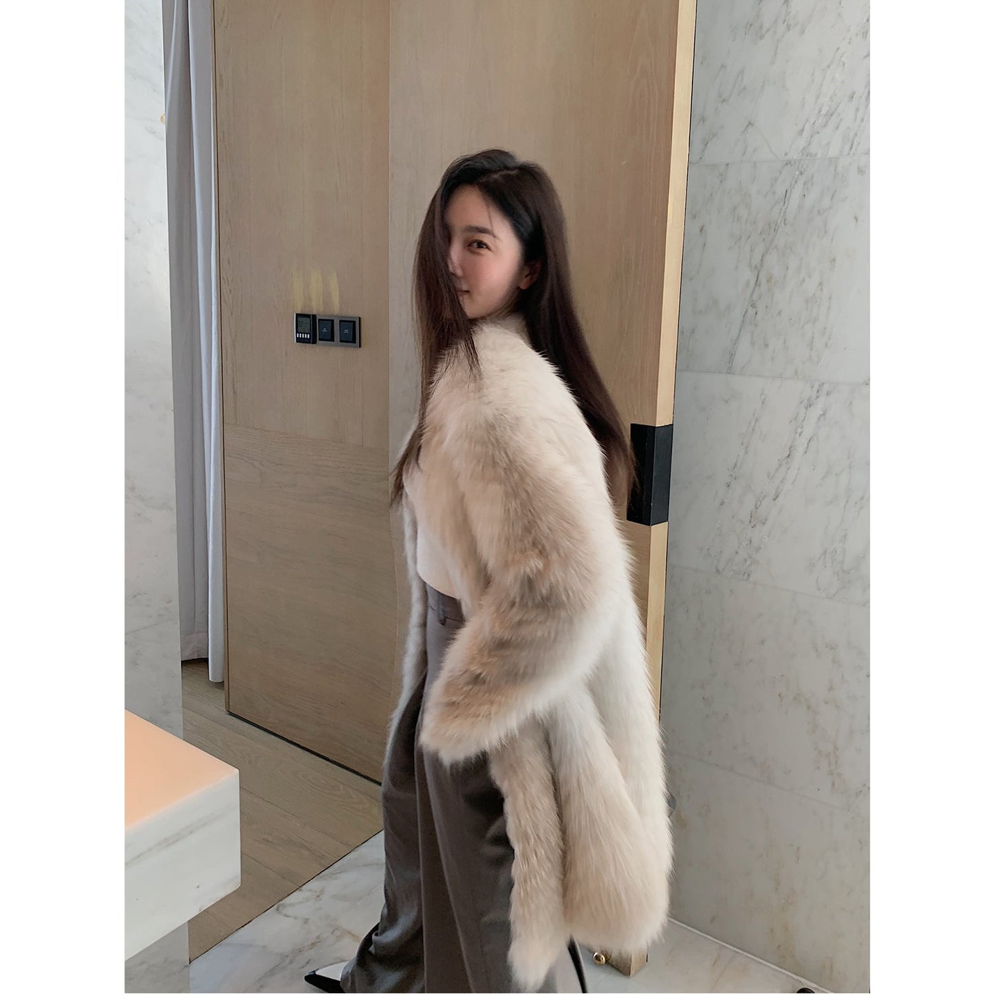 Yukino Dream Imported Colorful Fox Fur Coat From Finland
