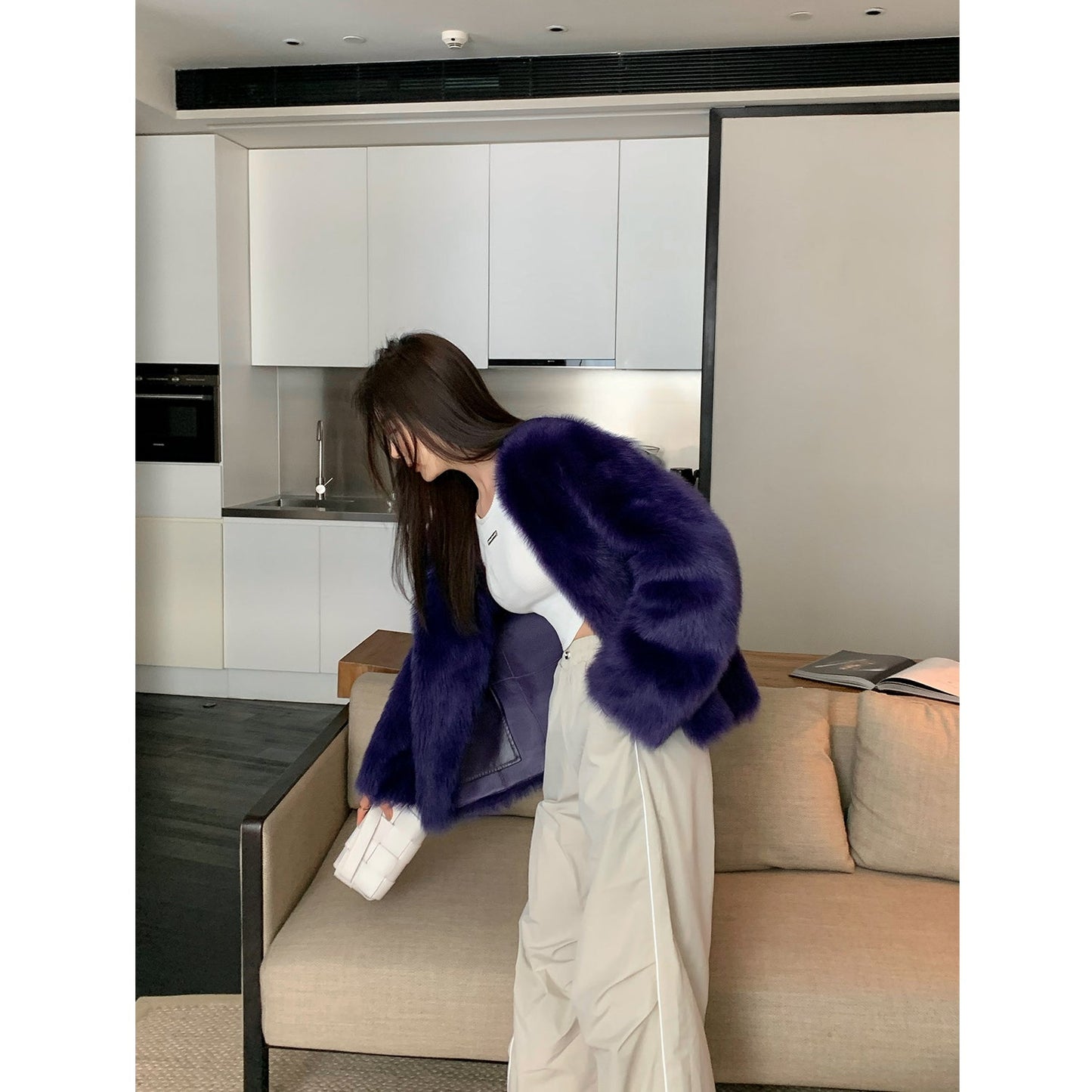 Fireladyfur Women's Pink Tuscan Sheepskin Coat“Babylon Phantom Nights”