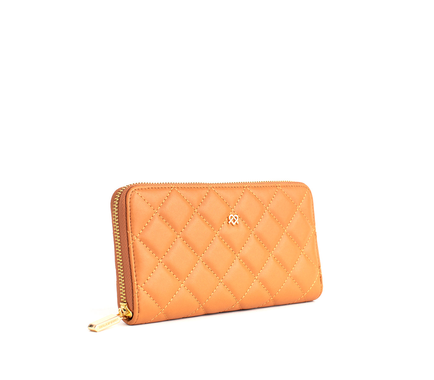 Uptown Quilted - Tan Zipper Wallet