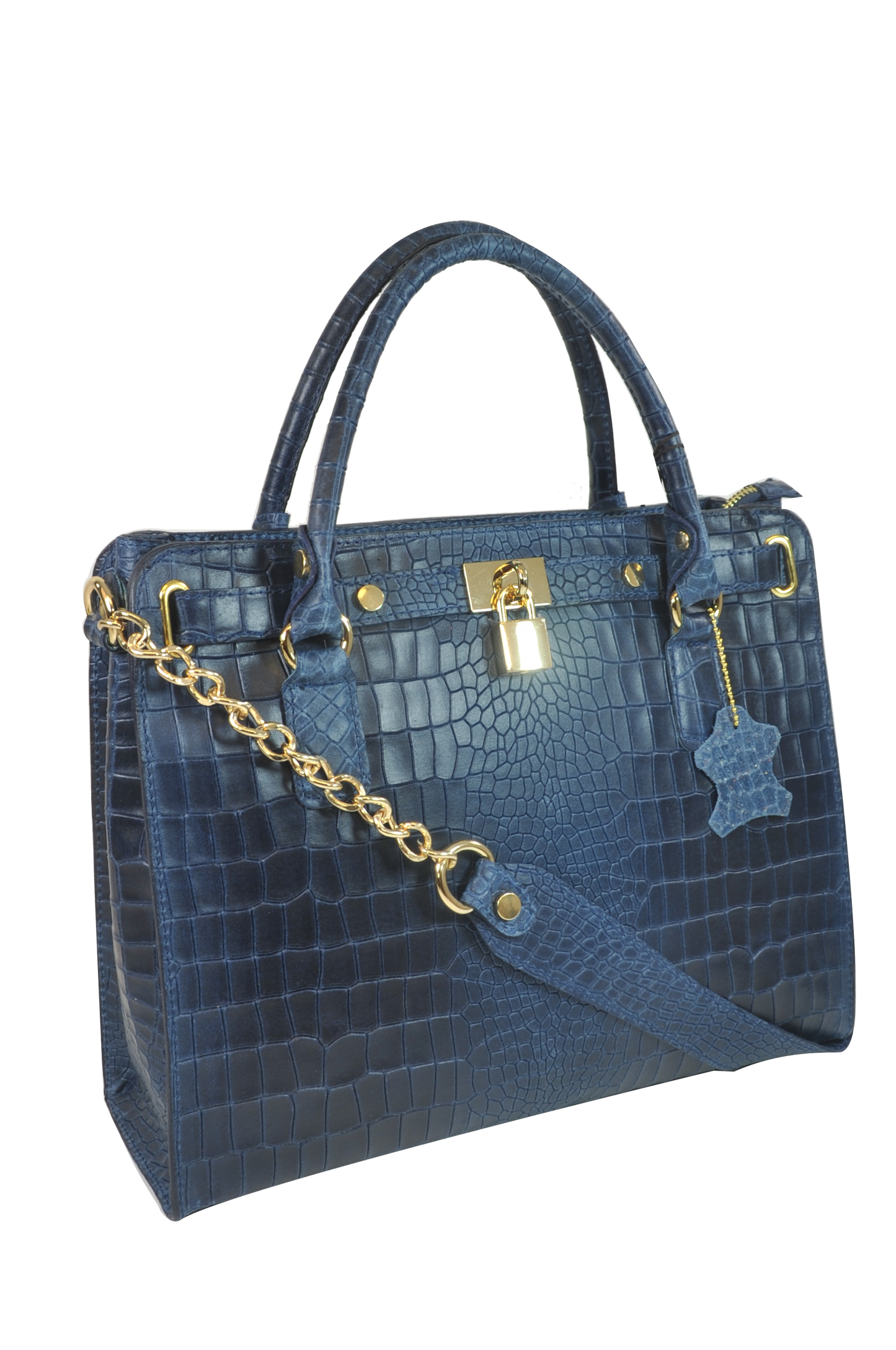 Misty Croci Chained Leather Bag - Made in Italy