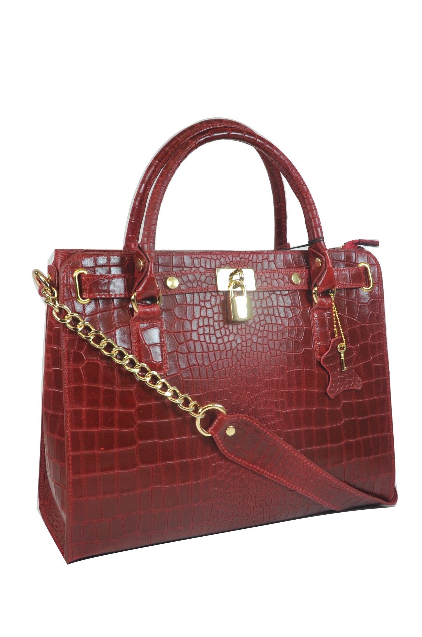 Misty Croci Chained Leather Bag - Made in Italy