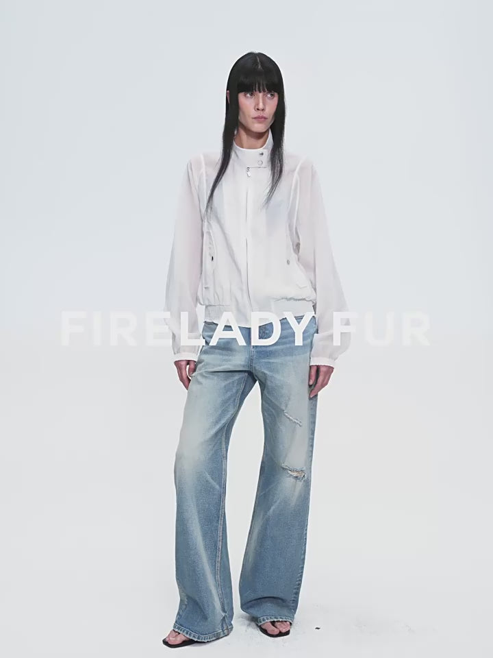 Lightweight Outdoor Half-Stand Collar Raglan Sleeve Jacket