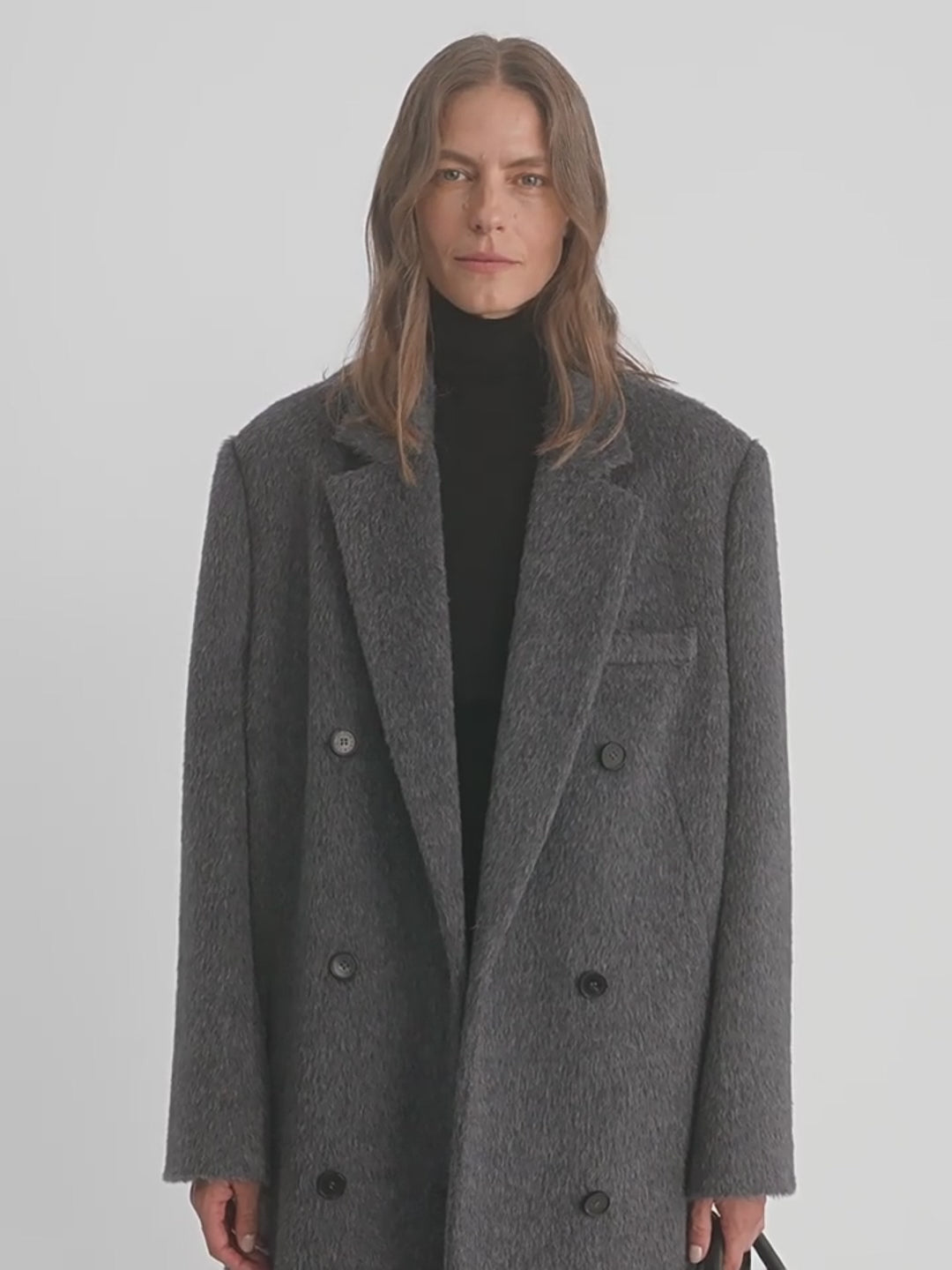 "Opium Nights"Women's Double-Breasted Blazer Coat With Straight Shoulders