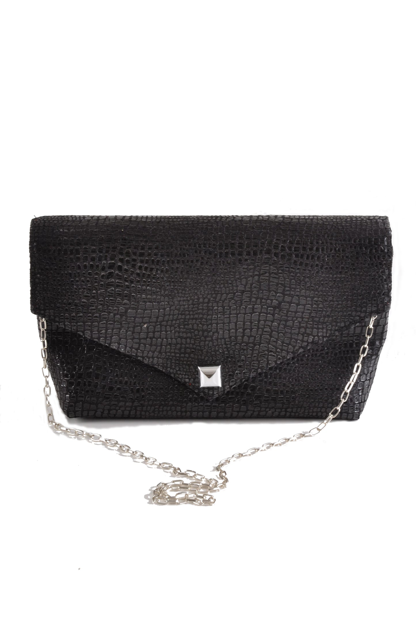 Boa Black Envelope Clutch