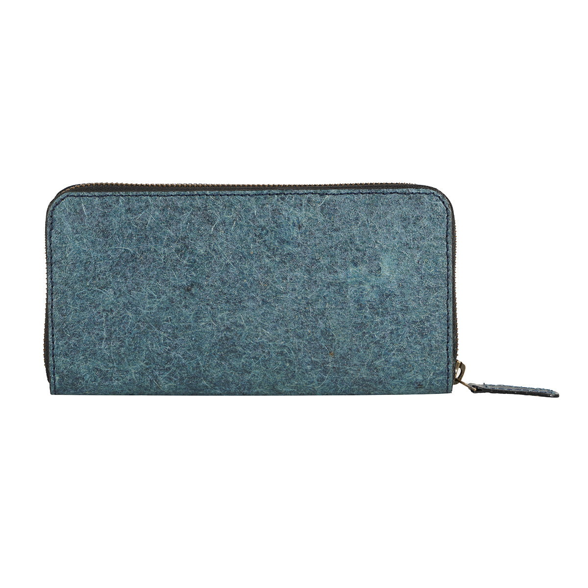 Kochi | Coconut Leather Long Zip Wallet - Dark Indigo